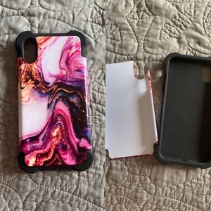 iPhone X Pink Marble Phone Case